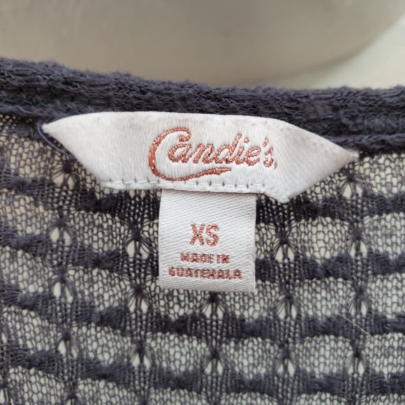 Candie's Gray Open Front Cardigan - Picture 6 of 8